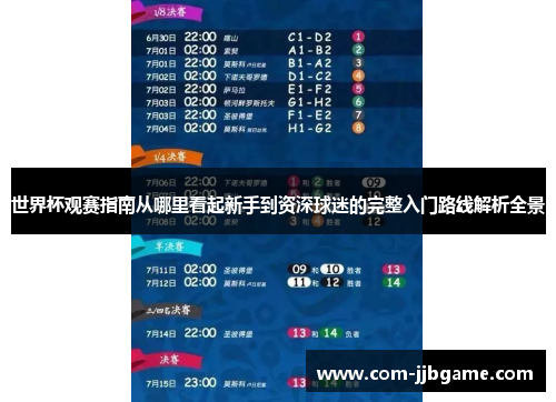 世界杯观赛指南从哪里看起新手到资深球迷的完整入门路线解析全景 世界杯观赛指南从哪里看起新手到资深球迷的完整入门路线解析全景